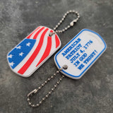 PATRIOT DOG TAG Double Sided Keychains