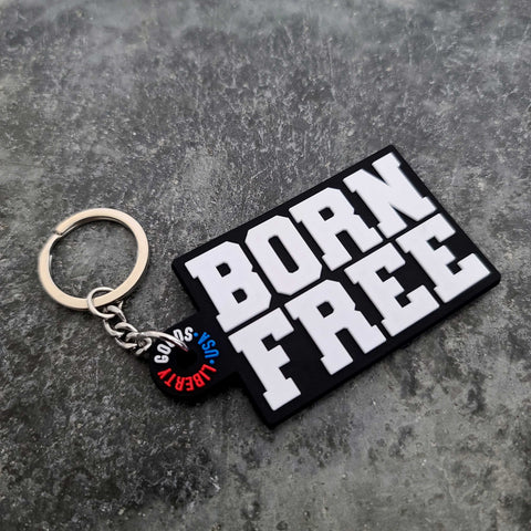 BORN FREE STAY FREE Double Sided Keychain