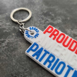 PROUD PATRIOT Double Sided Keychain