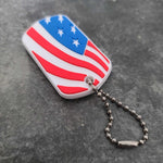 PATRIOT DOG TAG Double Sided Keychains